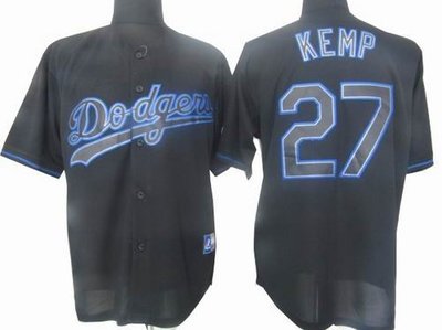 Los Angeles Dodgers 27 Matt Kemp black Jersey