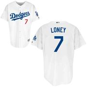 Los Angeles Dodgers James Loney 7 Home Jersey white