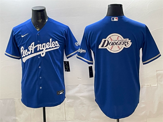 Men's Los Angeles Dodgers Team Big Logo Royal Alternate Stadium Stitched Baseball Jerseys 001