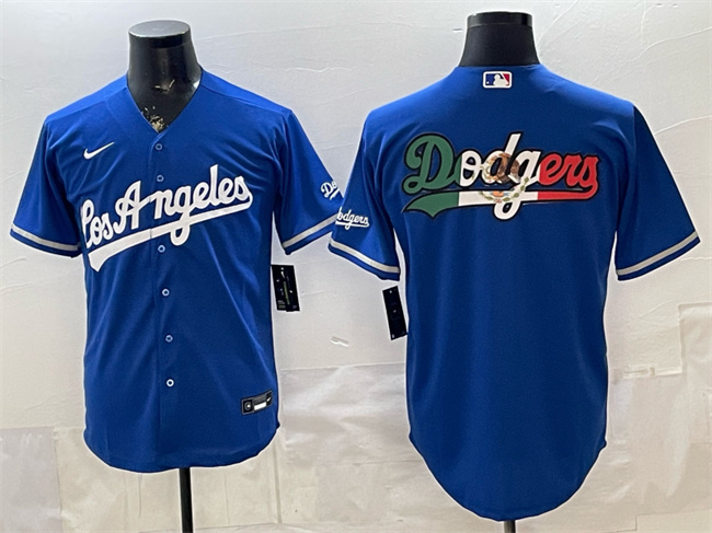Men's Los Angeles Dodgers Team Big Logo Royal Alternate Stadium Stitched Baseball Jersey s