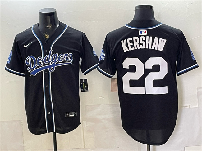 Men's Los Angeles Dodgers #22 Clayton Kershaw B2B Champs 2026 Black Out Style Vapor Limited Stitched Baseball Jersey