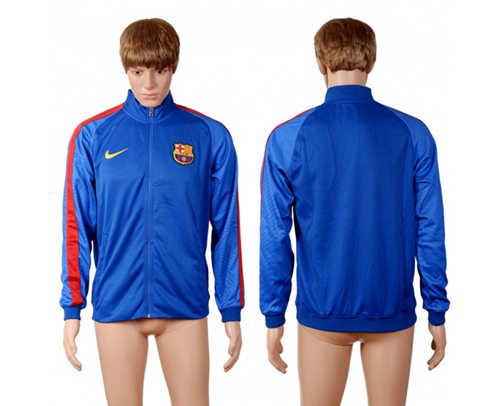 Barcelona Soccer Jackets Blue