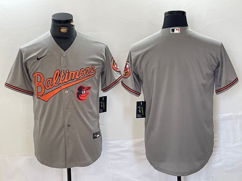 Men's Baltimore Orioles Blank Gray Cool Base Stitched Jersey 5 Men's Baltimore Orioles Blank Gray Cool Base Stitched Jersey 5