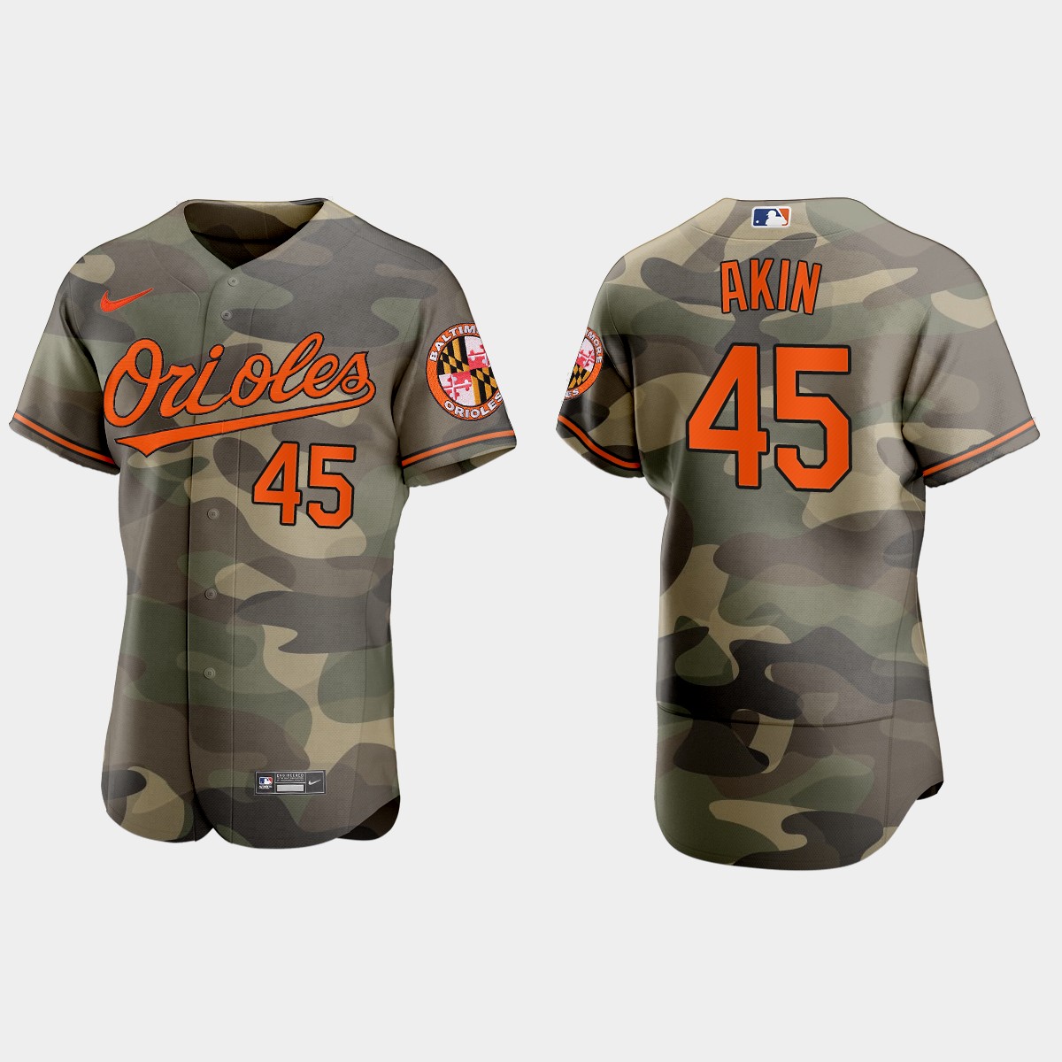 Baltimore Orioles #45 Keegan Akin Men's Nike 2021 Armed Forces Day Authentic MLB Jersey -Camo Baltimore Orioles #45 Keegan Akin Men's Nike 2021 Armed Forces Day Authentic MLB Jersey -Camo