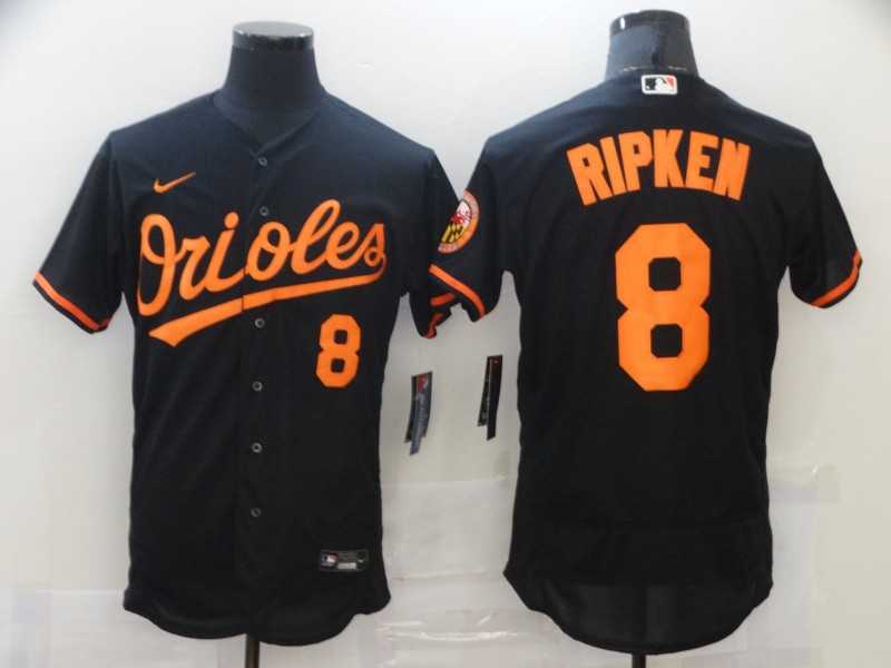 Nike Men's Baltimore Orioles #8 Cal Ripken Jr Black Authentic Player MLB Jersey Nike Men's Baltimore Orioles #8 Cal Ripken Jr Black Authentic Player MLB Jersey