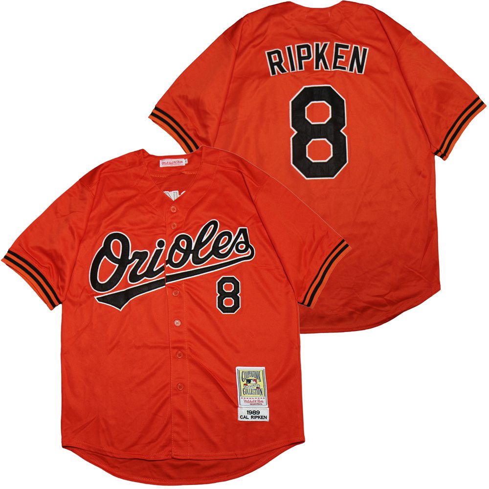 Orioles 8 Cal Ripken Jr Orange 1989 Cooperstown Collection Jersey Orioles 8 Cal Ripken Jr Orange 1989 Cooperstown Collection Jersey