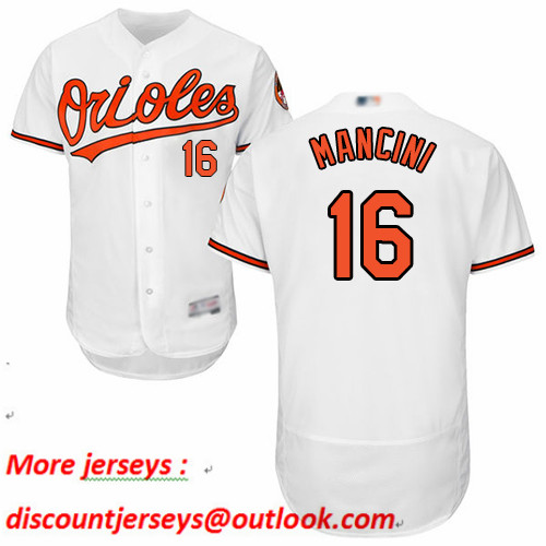 Orioles #16 Trey Mancini White Flexbase Authentic Collection Stitched Baseball Jersey