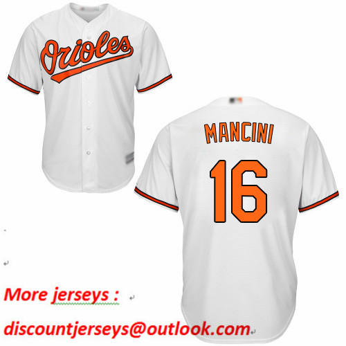 Orioles #16 Trey Mancini White New Cool Base Stitched Baseball Jersey Orioles #16 Trey Mancini White New Cool Base Stitched Baseball Jersey