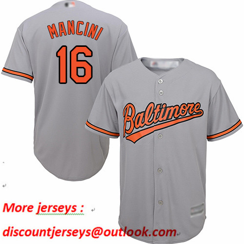 Orioles #16 Trey Mancini Grey New Cool Base Stitched Baseball Jersey