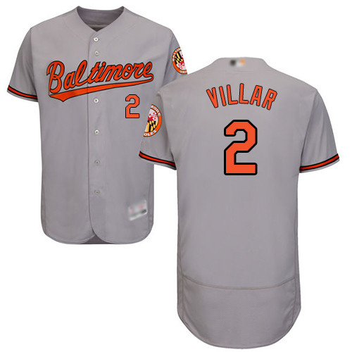 Orioles #2 Jonathan Villar Grey Flexbase Authentic Collection Stitched Baseball Jersey Orioles #2 Jonathan Villar Grey Flexbase Authentic Collection Stitched Baseball Jersey