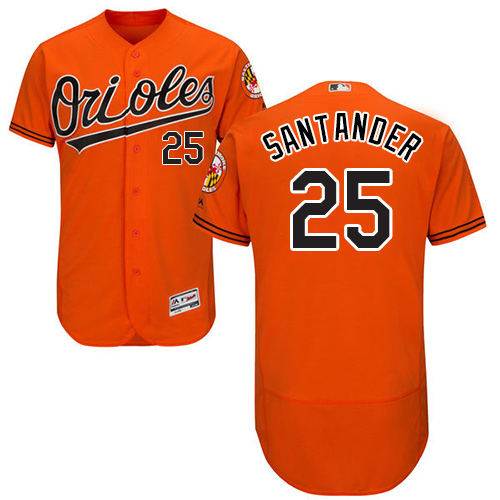 Orioles #25 Anthony Santander Orange Flexbase Authentic Collection Stitched Baseball Jersey Orioles #25 Anthony Santander Orange Flexbase Authentic Collection Stitched Baseball Jersey