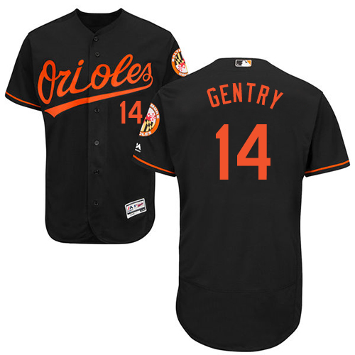 Orioles #14 Craig Gentry Black Flexbase Authentic Collection Stitched Baseball Jersey Orioles #14 Craig Gentry Black Flexbase Authentic Collection Stitched Baseball Jersey