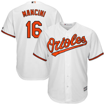 Men's Baltimore Orioles Trey Mancini Majestic Home White Cool Base Replica Player Jersey