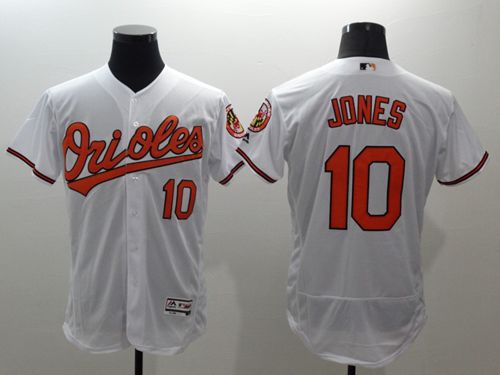 Orioles #10 Adam Jones White Flexbase Authentic Collection Stitched MLB Jersey-2 Orioles #10 Adam Jones White Flexbase Authentic Collection Stitched MLB Jersey-2