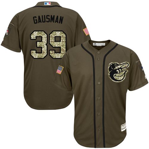 Orioles #39 Kevin Gausman Green Salute to Service Stitched MLB