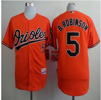 Baltimore Orioles #5 Brooks Robinson Orange Cool Base Stitched Baseball Jersey