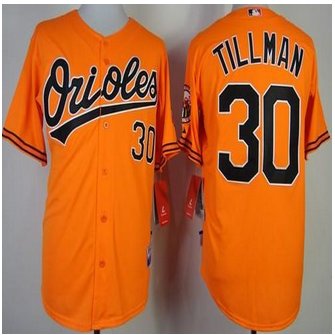 Baltimore Orioles #30 Chris Tillman Orange Cool Base Stitched Baseball Jersey