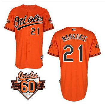 Baltimore Orioles #21 Nick Markakis Orange Cool Base Stitched Baseball Jersey Baltimore Orioles #21 Nick Markakis Orange Cool Base Stitched Baseball Jersey