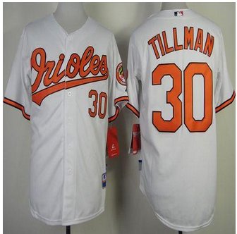 Baltimore Orioles #30 Chris Tillman White Cool Base Stitched Baseball Jersey