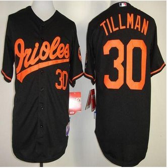 Baltimore Orioles #30 Chris Tillman Black Cool Base Stitched Baseball Jersey