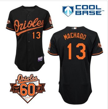Baltimore Orioles #13 Manny Machado Black Cool Base Stitched Baseball Jersey