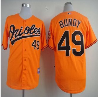 Baltimore Orioles #49 Dylan Bundy Orange Cool Base Stitched Baseball Jersey
