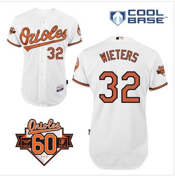 Baltimore Orioles #32 Matt Wieters White Cool Base Stitched Baseball Jersey