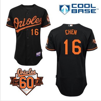 Baltimore Orioles #16 Wei-Yin Chen Black Cool Base Stitched Baseball Jersey Baltimore Orioles #16 Wei-Yin Chen Black Cool Base Stitched Baseball Jersey