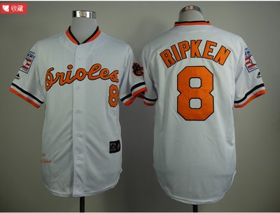 Jerseys baltimore orioles 8# RIPKEN white Baseball Jersey