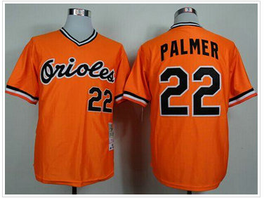 Baltimore Orioles #22 Jim Palmer Mitchell And Ness 1982 Orange Throwback Stitched Baseball Jersey