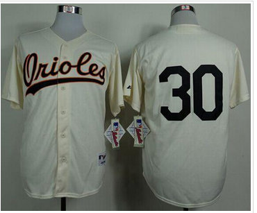 Baltimore Orioles #30 Chris Tillman Cream 1954 Turn Back The Clock Stitched Baseball Jersey