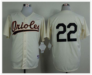 Baltimore Orioles #22 Jim Palmer Cream 1954 Turn Back The Clock Stitched Baseball Jersey