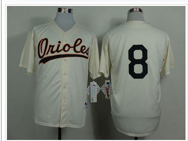 Baltimore Orioles #8 Cal Ripken Cream 1954 Turn Back The Clock Stitched Baseball Jersey