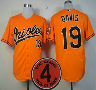 Baltimore Orioles 19 Chris Davis Orange Earl Weaver 4 Hall of Fame Patch Cool Base MLB Jerseys Baltimore Orioles 19 Chris Davis Orange Earl Weaver 4 Hall of Fame Patch Cool Base MLB Jerseys