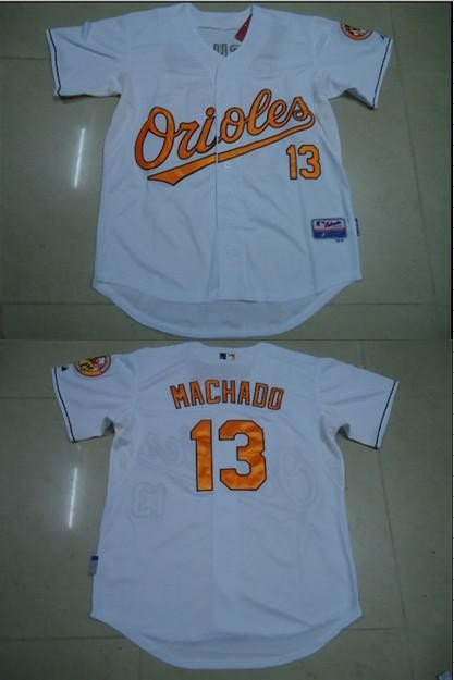 MLB Jerseys Baltimore Orioles 13 Manny Machado White