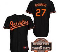 Baltimore Orioles 27# Vladimir Guerrero Black Cool Base MLB Jersey W 20th Anniversary Patch Baltimore Orioles 27# Vladimir Guerrero Black Cool Base MLB Jersey W 20th Anniversary Patch