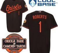 Baltimore Orioles 1# Brian Roberts Black Cool Base MLB Jersey W 20th Anniversary Patch