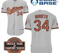 Baltimore Orioles 34# Jake Arrieta Grey Cool Base MLB Jersey W 20th Anniversary Patch Baltimore Orioles 34# Jake Arrieta Grey Cool Base MLB Jersey W 20th Anniversary Patch