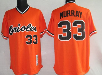 MLB Jerseys baltimore orioles 33# MURRAY Orange M&N