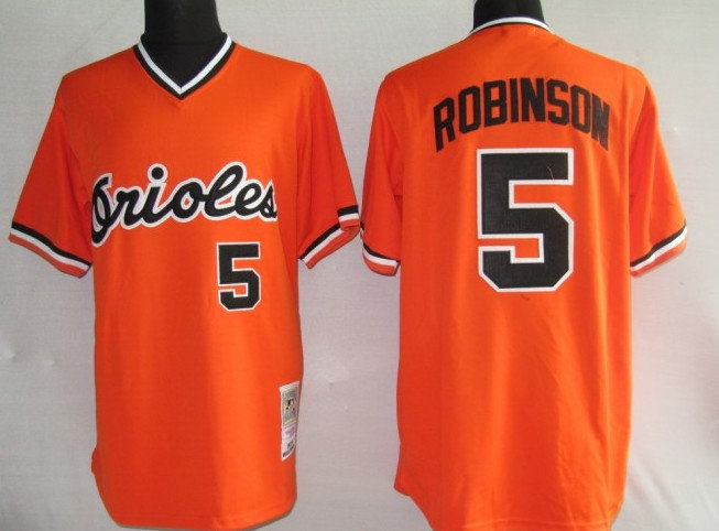 MLB Jerseys baltimore orioles 5# ROBINSON Orange M&N