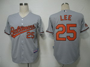 Baltimore Orioles 25 Lee Grey Cool Base Jerseys