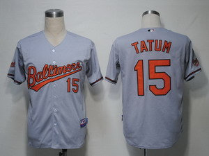 MLB Jerseys Baltimore Orioles 15 Tatum Grey Cool Base