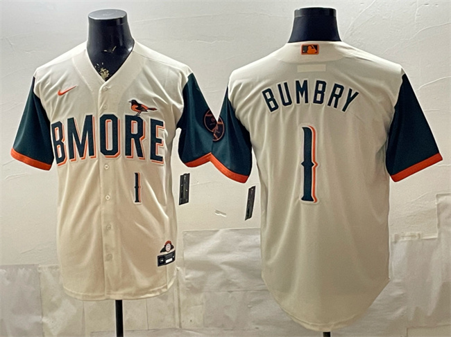 Men's Baltimore Orioles #1 Al Bumbry Natural 2026 City Connect Stadium Stitched Baseball Jersey