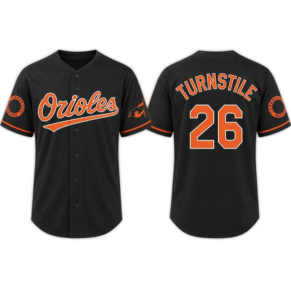 Men's Baltimore Orioles #26 Turnstile Night Black 2026 Stitched Baseball Jersey