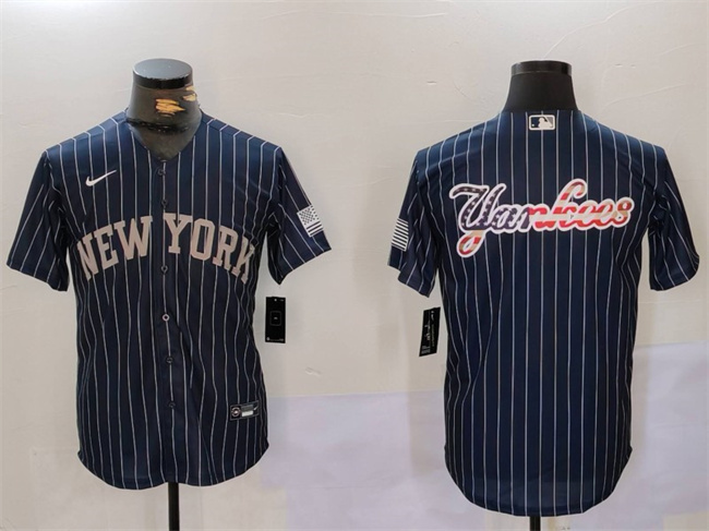 Men's New York Yankees Navy Team Big Logo Cool Base Stitched Baseball Jersey Men's New York Yankees Navy Team Big Logo Cool Base Stitched Baseball Jersey