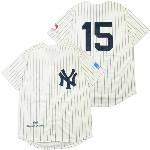 Yankees 15 Thurman Munson Cream 1969 Throwback Jersey Yankees 15 Thurman Munson Cream 1969 Throwback Jersey