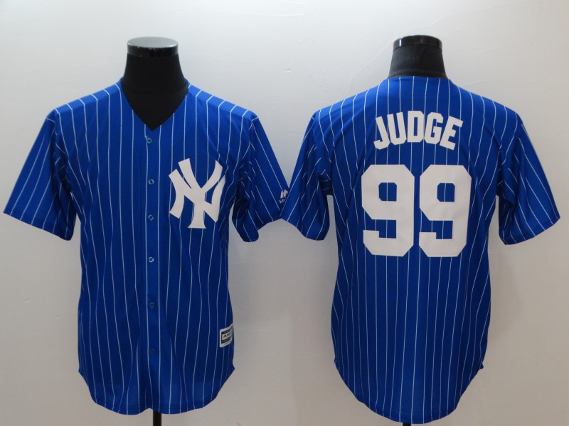 Yankees #99 Aaron Judge Blue Cool Base Jersey