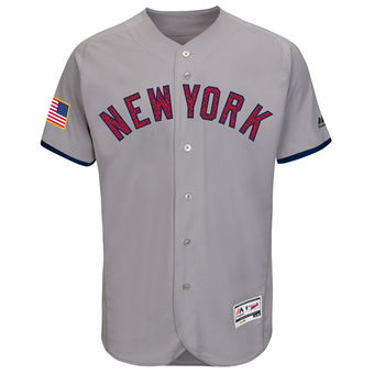 New York Yankees Majestic Fashion Stars & Stripes FlexBase Jersey - Gray