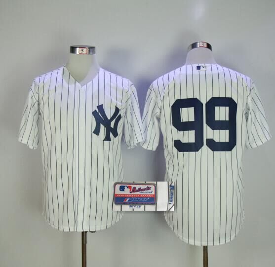 Yankees #99 Aaron Judge White Cool Base Stitched Men's MLB Jersey