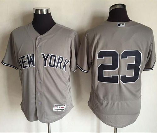 Yankees #23 Don Mattingly Grey Flexbase Authentic Collection Stitched MLB Jersey Yankees #23 Don Mattingly Grey Flexbase Authentic Collection Stitched MLB Jersey